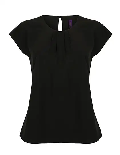 Ansicht 1 – Ladies´ Pleat Front Short Sleeve Blouse (W597)