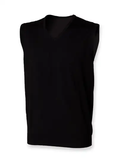 Ansicht 1 – Men´s Lightweight Sleeveless V-Neck Jumper (W724)