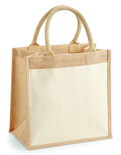 Ansicht 1 – Cotton Pocket Jute Midi Bag (WM426)
