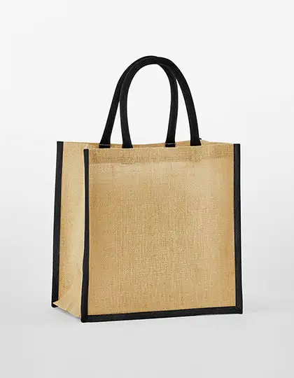 Ansicht 2 – Natural Starched Jute Mini Gift Bag (WM477)