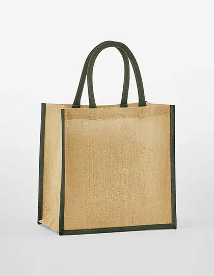 Ansicht 4 – Natural Starched Jute Mini Gift Bag (WM477)