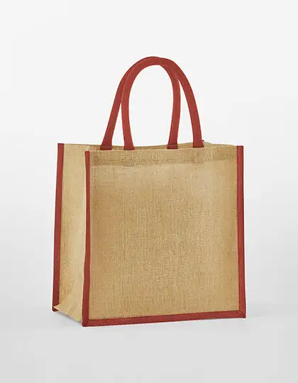 Ansicht 5 – Natural Starched Jute Mini Gift Bag (WM477)