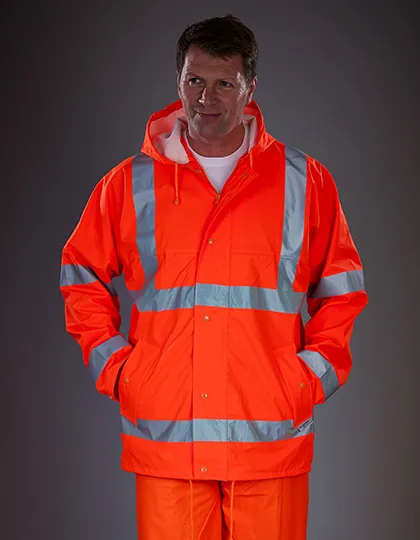 Ansicht 1 – Hi-Vis Soft Flex Breathable Rain Jacket (YK450)