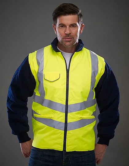 Ansicht 1 – Hi-Vis Chevron Quilted Jacket (YK703)