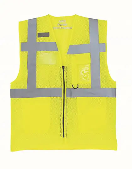 Ansicht 4 – Hi-Vis Top Cool Recycled Open Mesh Executive Waistcoat (YK820)