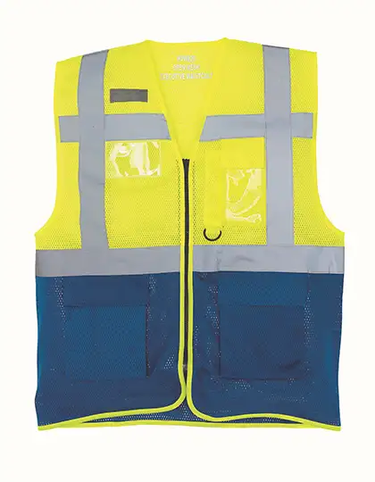Ansicht 2 – Hi-Vis Top Cool Recycled Open Mesh Executive Waistcoat (YK820)