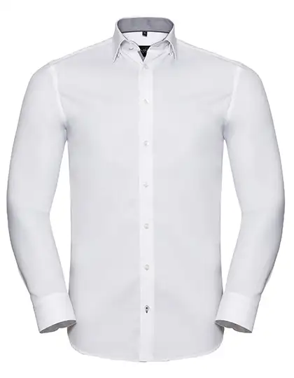 Ansicht 1 – Men´s L/S Tailored Contrast Herringbone Shirt (Z964)