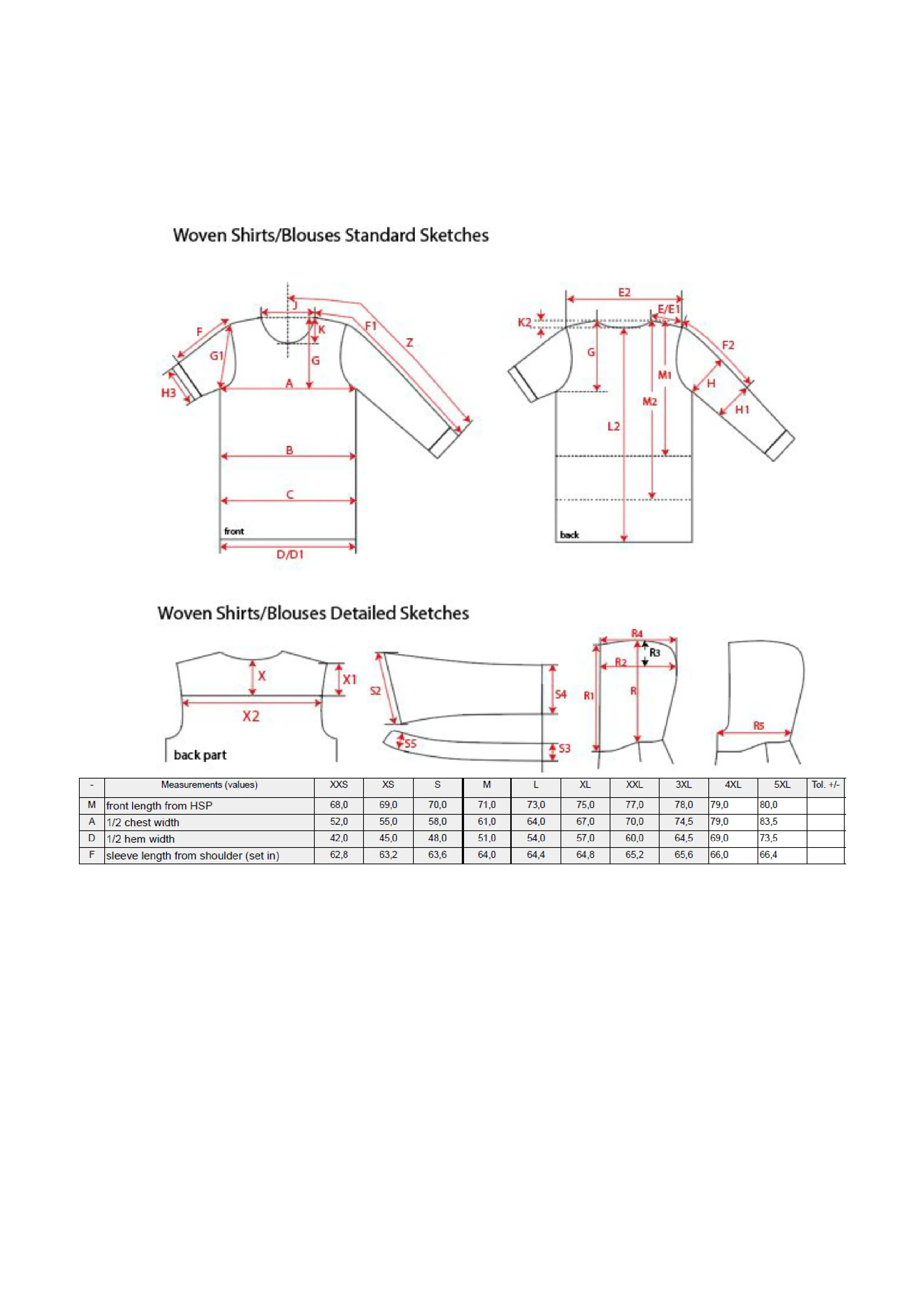 Größentabelle für Oversized Hoody – NM011