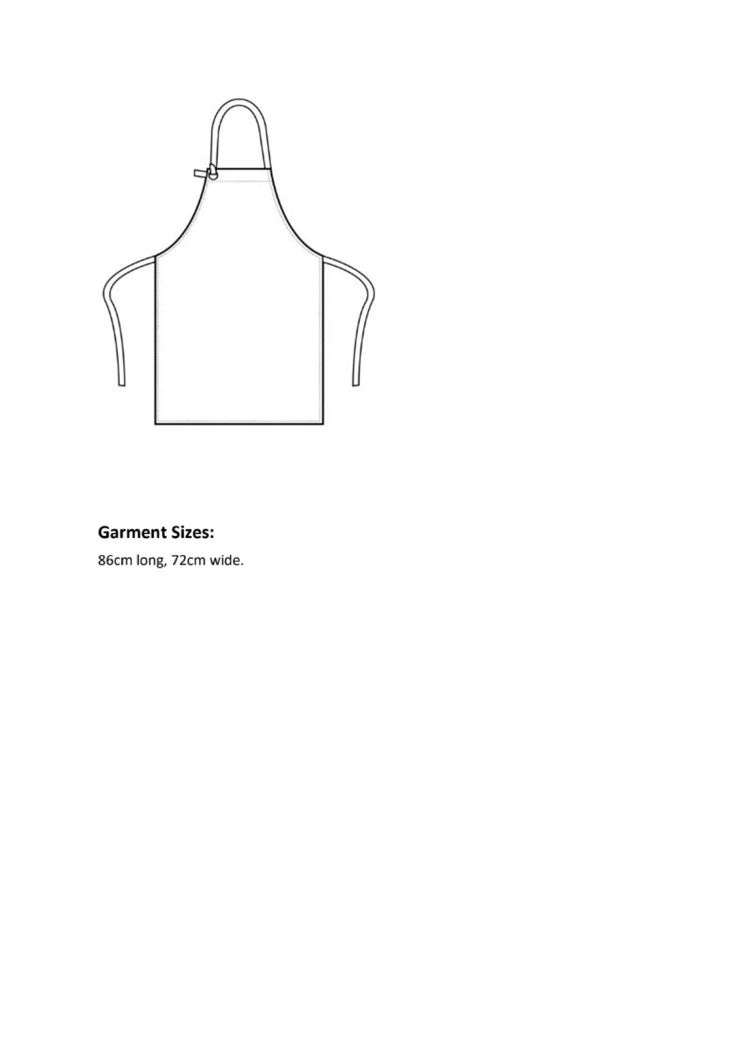 Größentabelle für Calibre Heavy Cotton Canvas Bib Apron – PW130