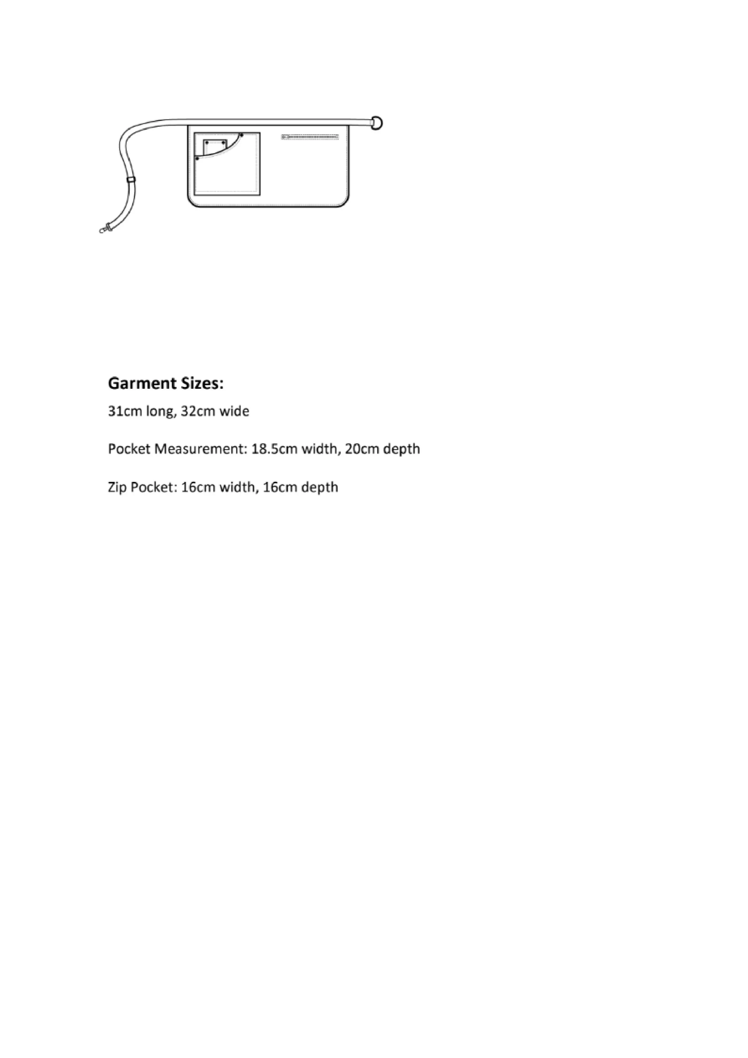 Größentabelle für Metro Utility Hip Apron – PW138