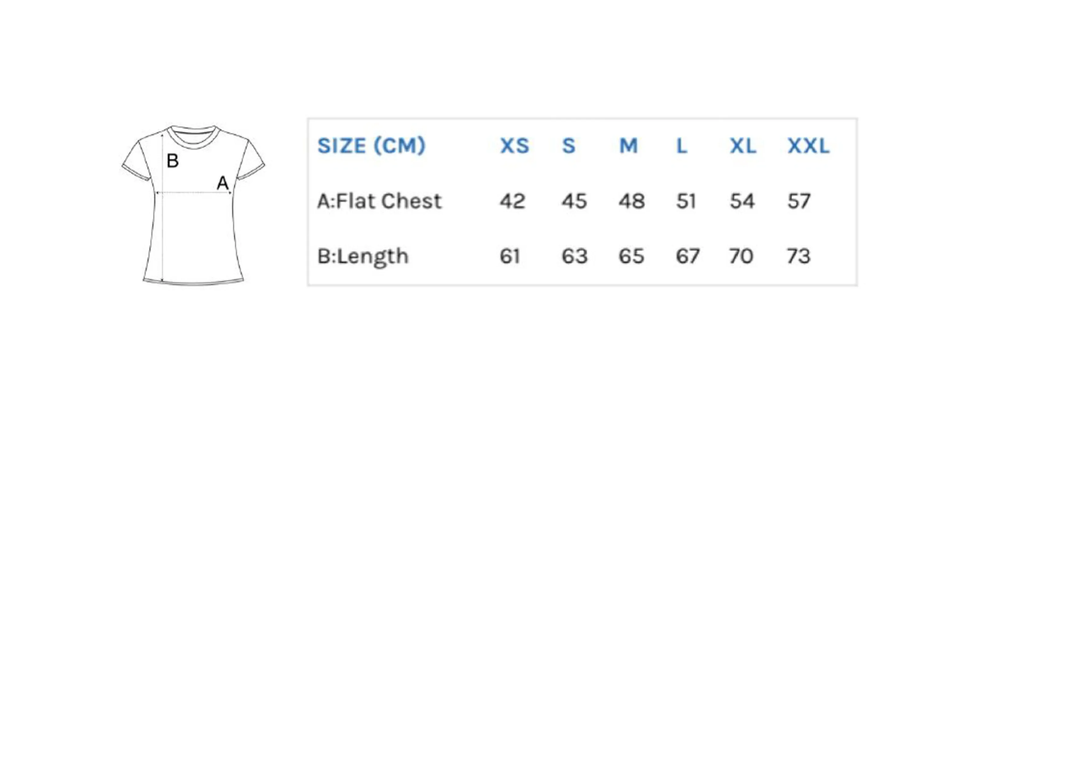 Größentabelle für Ladies´ Organic Cotton T-Shirt – SWGL4